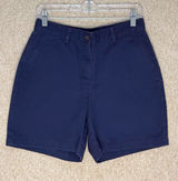Flawed Lauren Ralph Lauren Navy Blue Chino Shorts‎ 100% cotton country club Photo 0