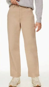 Aritzia TNA Khaki Denim Trouser High Waisted Jean Neutral Women's Size 4 Photo 0
