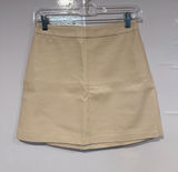 NWT BB Dakota X Steve Madden Cream A-Line Faux Leather Mini Skirt Photo 0