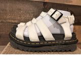Dr. Martens Doc Blaire Sandals Womens Size 6 White Leather Strappy Gladiator Photo 0