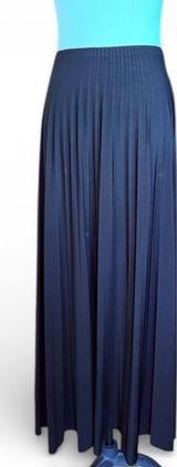 Womens Dressbarn Dress Barn Black Pleated Pull On Midi Skirt - Sz S Photo 0
