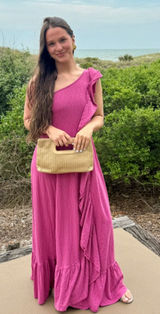 FREE PEOPLE Elisa Maxi Dress in Dahlia Mauve Size Medium Photo 0