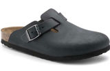 Birkenstock London Black Leather Clogs EU 38 L7 M5 Closed Toe Shoes Photo 0