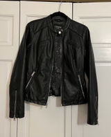 Guess black leather jacket Size M #leatherjacket #biker Photo 0