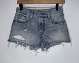 Levi's 501 Distressed Cut‎ Off Jean Shorts Size 24 Photo 0