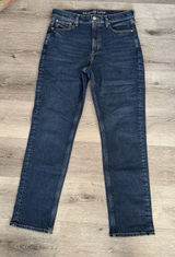 American Eagle Super High Rise Straight Jeans Women's Size 8 Short NWT Dark Wash Photo 0