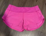 Pink Low-Rise 2.5" Lululemon Speed Up Shorts Photo 0
