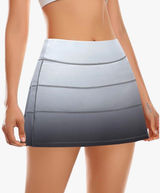 Tennis Skirt Skort 4 Pockets Athletic Golf Shorts Workout Running‎ Ombré 2XL Photo 0