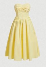 Strapless Yellow Dress Size XL Photo 0