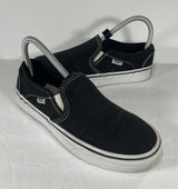 Vans Classic Slip-On Black/White Canvas Skate Shoes Women’s Size 6.5 Photo 0