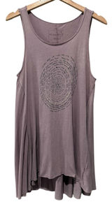We The‎ Free People Women Oversized Swing Tank Top XS Boho Purple Sleeveless Photo 0