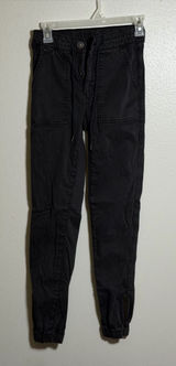 American Eagle Women Super Stretch Black Drawstring Jogger Cargo‎ Pants size 2 Photo 0