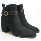 Vionic Tenley Black Ankle Boots Soze 5 Mid Shaft Water Repellant New Photo 0