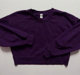 Lululemon Perfectly Oversized Cropped Crew *French Terry, Purple, Size 6 Photo 0