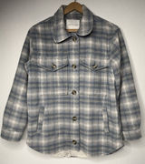 American Eagle Brushed Plaid Shacket Oversized Sz XS Grunge Flannel Boyfriend Photo 0