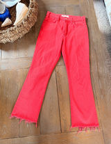 Mother Superior The Hustler Ankle Fray Jeans Womens Mars Red Size 28 1117-544 Photo 0