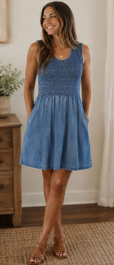 Vintage Jean dress Denim Jean Dress Jumper sleeveless cottagecore teacher Photo 0