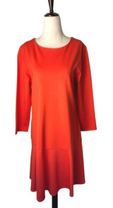 Jude Connally Lara Dress Women Large Orange Tangerine Long‎ Sleeve Mini NWT Photo 0