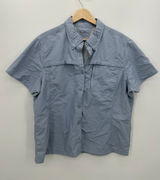 L.L. Bean Blue Button Front Shirt Women XL Fishing Vented Outdoors Lightweight Photo 0