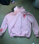 Pink Palm Puff Hoodie Photo 0