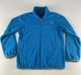 The North Face Jacket Girls XL‎ Full Zip Pockets Blue Fleece Outdoor TNF Youth Photo 0