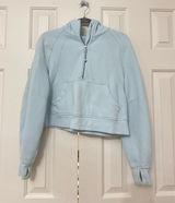 Lululemon Light Blue Scuba Quarter-Zip Hoodie Photo 0