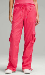 Lululemon XL Dance Studio Relaxed Fit Mid Rise Cargo Pants Glaze Pink Stretch Photo 0