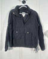 Old Navy Black 1/4 Zip Pullover Rain Jacket Size Medium EUC Photo 0