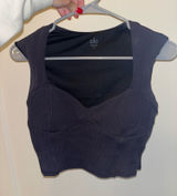 Alo Yoga Cropped Shirt Ribbed Small Photo 0