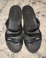 Women’s Crocs Patricia Strappy Wedge Sandals Size W10 Photo 0