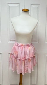 Love‎ Shack Fancy - Summer Morning Ruffle Mini Skirt - Size S. Photo 0