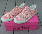 NWT Corky's Babalu Heart Print Slip On Sneakers | Corkys Heart Print Sneakers Photo 0