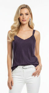 Lafayette 148 100% Silk Purple Sleeveless Tank Top 6 Photo 0