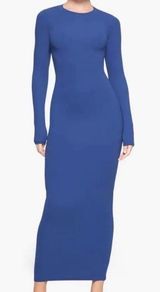 Skims Fits Everybody Long Sleeve Crewneck Dress L Photo 0