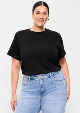 NWT Old Navy Relaxed Heavyweight Black T-Shirt Photo 0