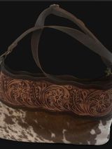 Merbaa Tooled Leather & Cowhide Shoulder/Crossbody Bag Photo 0