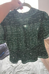 Modcloth Green math shirt Photo 0