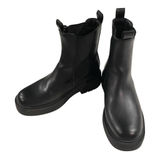 Target Demi Chelsea Boots Women 6.5 Black Chunky Lug Sole Gothic Grunge Biker Photo 0