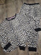 Kate Spade Classic Leopard Animal Print Shirt Joggers Pajamas Lounge Set Large Photo 0