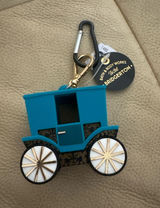 Bath & Body Works Bright Blue Mini Bag Keychain with Gold Hardware Photo 0