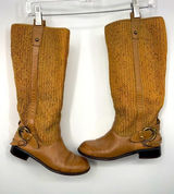 Light brown riding women's boots with buckle size 6‎ Photo 0