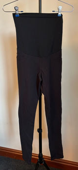 A Pea in the Pod Black Maternity Skinny Pants with Fold-Over Waist Photo 0