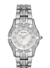 Bulova Woman’s Sterling Silver & Swarovski Watch Photo 0