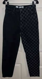 Bershka Mom Jeans Checkered Photo 0