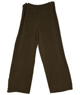 VTG Jones NY 16 Silk Wide Leg Trousers Brown High Rise Career Work Professional Photo 0