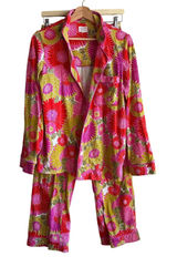 Bed Head PJs + Trina Turk pink yellow floral pajama set women's S organic cotton Photo 0