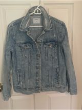Old Navy Light Wash Distressed Denim Jacket - Women's Photo 0