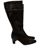 La Canadienne 28394 Dark Brown Suede Knee High Boots‎ Square Toe Womens 9.5 M Photo 0