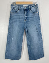 Risen High Rise Wide Cuffed Jeans 22" Inseam‎ Petite Crop Capri Women 11 / 30 Photo 0
