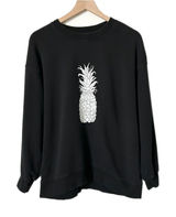 Lululemon Perfectly Oversized Crew Hawaii Pineapple Sweatshirt Black Size 8 Photo 0